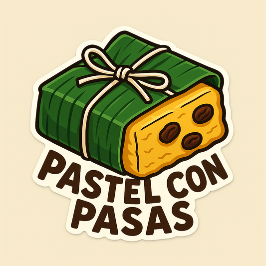 Discover the Cultural Flavor of the Pastel Con Pasas Sticker