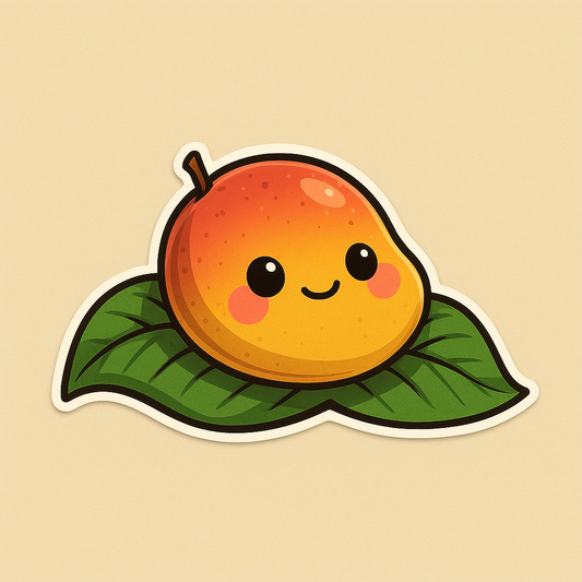 Discover the Joy of Kawaii with the Cute Mango Sticker