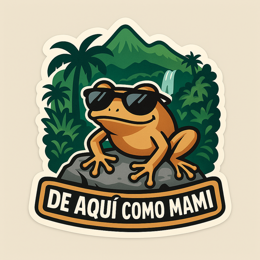 Dive Into the Cool Frog Jungle Sticker's Tropical Charm