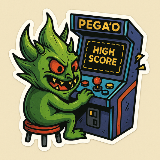 Arcade Monster Sticker: Retro Nostalgia Meets Vibrant Style