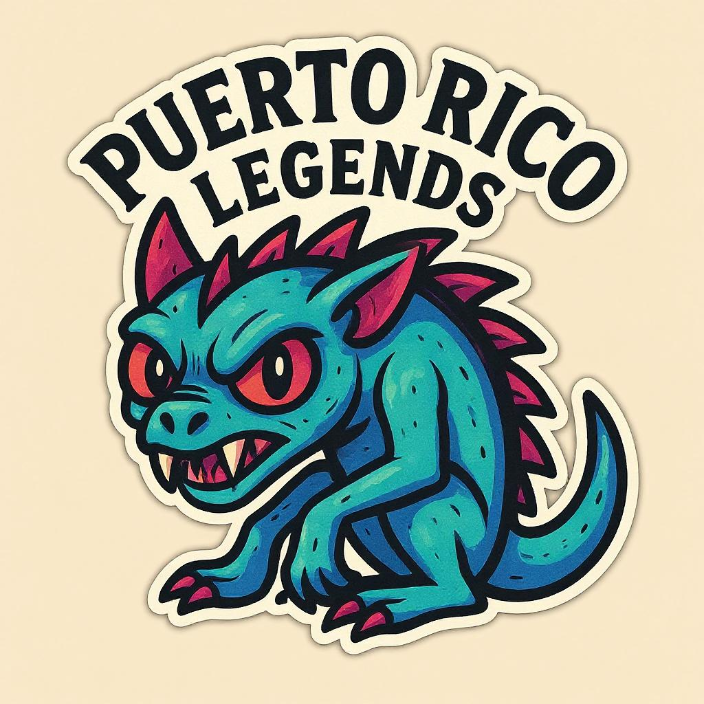 Discover the Playful Mythology in Puerto Rico Legends Sticker