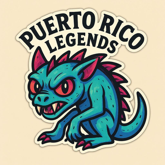 Discover the Playful Mythology in Puerto Rico Legends Sticker