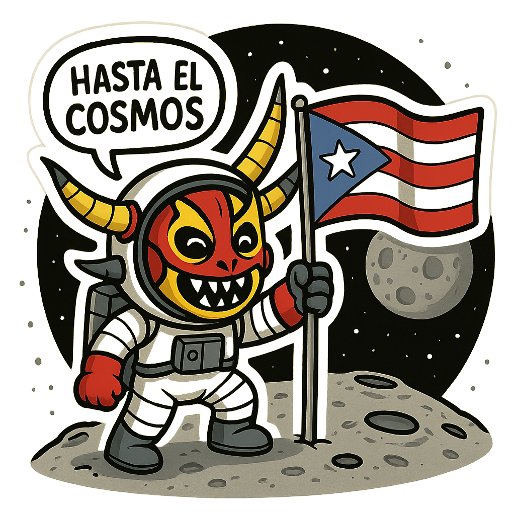 Exploring Culture: Hasta el Cosmos Astronaut Sticker