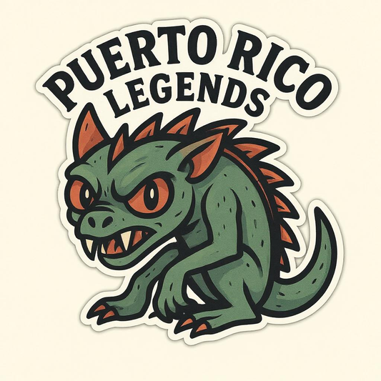 Explore Mythical Creativity with Puerto Rico Legends Chupacabra Sticker